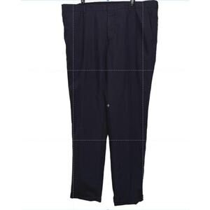 Prada Dress Pants Mens US 40 EU 56 Blue Cuff Trousers Flat Front Luxury Money